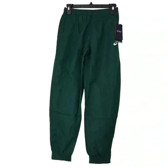 ASICS UNISEX JR. UPSURGE TRACK JOGGER PANTS SIZE L DRAWSTRING FOREST GREEN - Picture 1 of 9